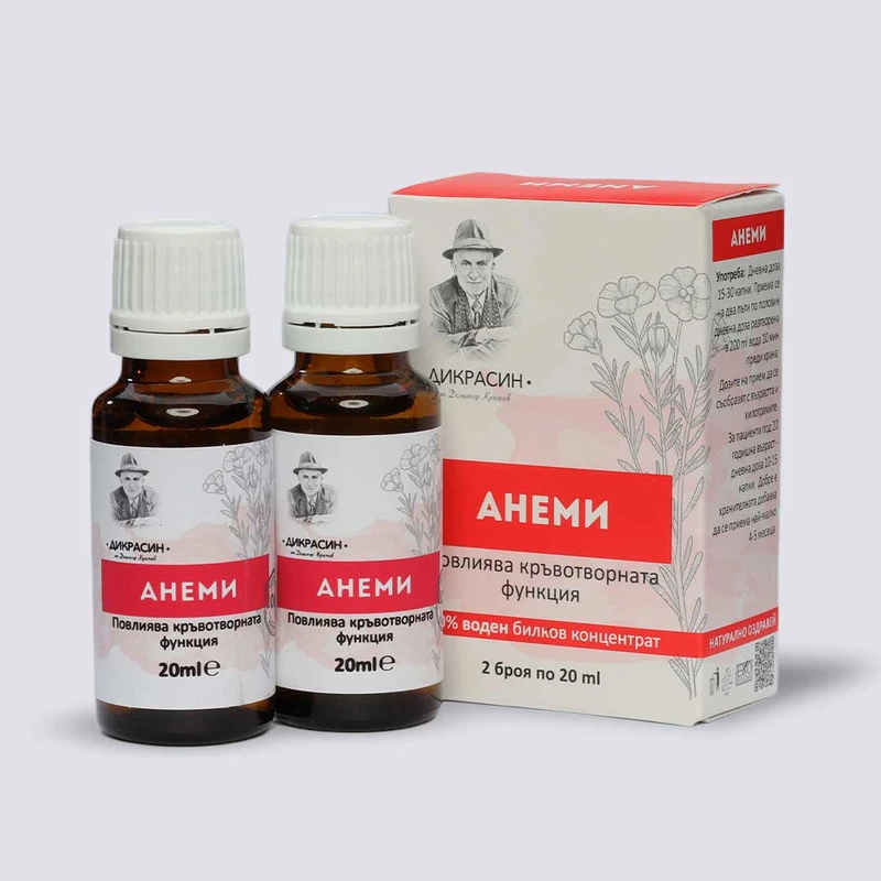 Анеми - при анемия и нисък хемоглобин 2х20ml