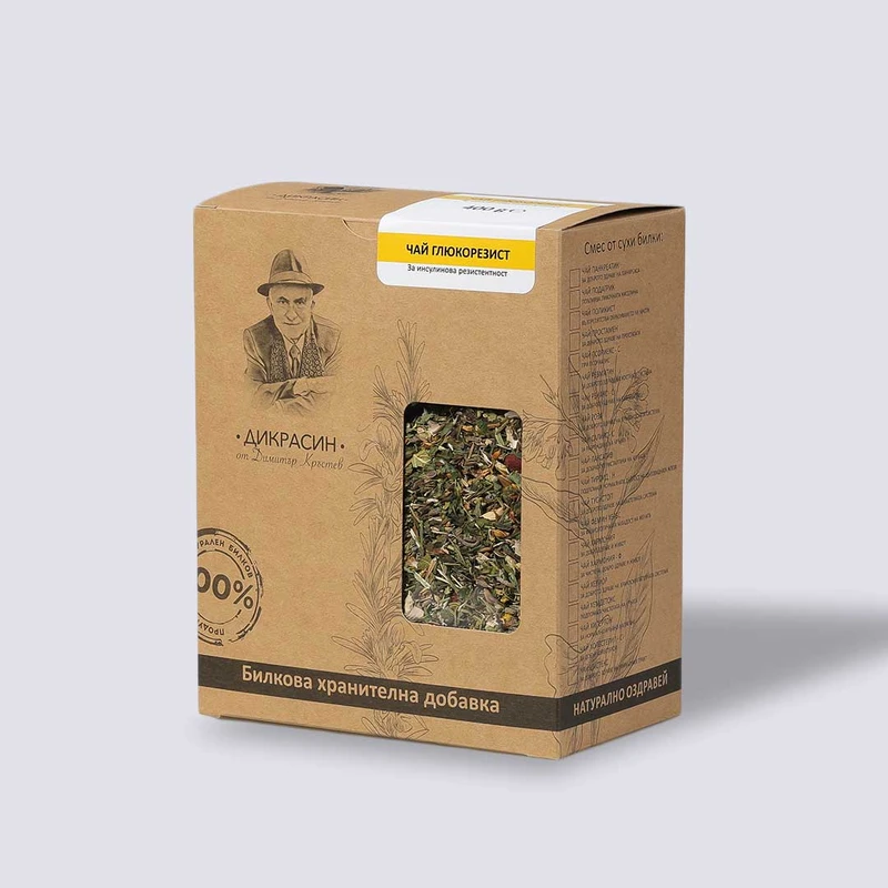 ЧАЙ ГЛЮКОРЕЗИСТ - билки за инсулинова резистентност 400г