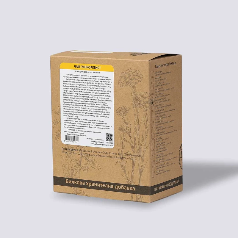 ЧАЙ ГЛЮКОРЕЗИСТ - билки за инсулинова резистентност 400г - image 2
