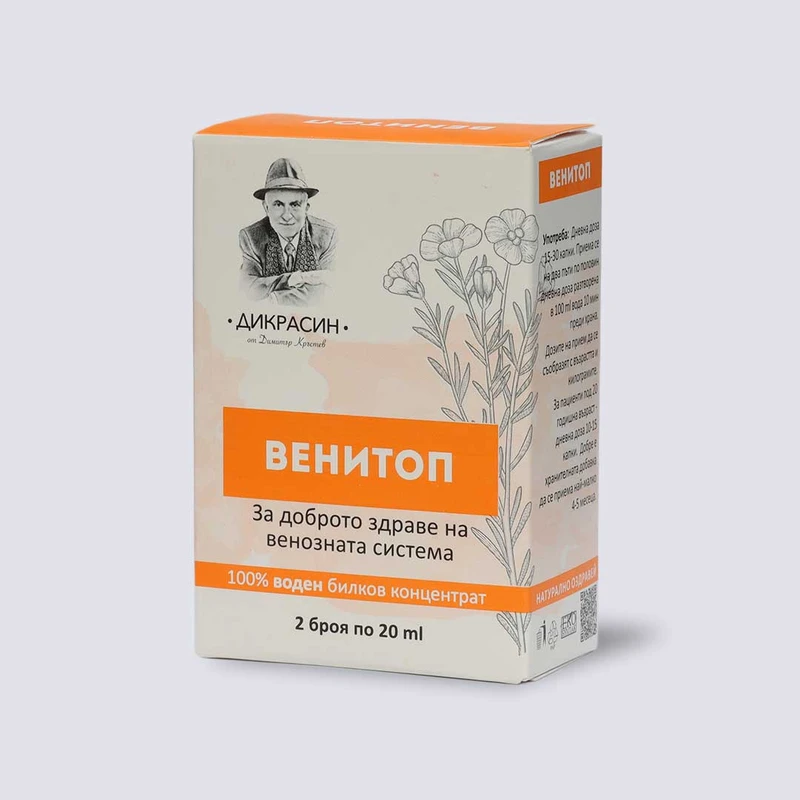 Венитоп - разширени вени и хемороиди 2x20ml - image 2